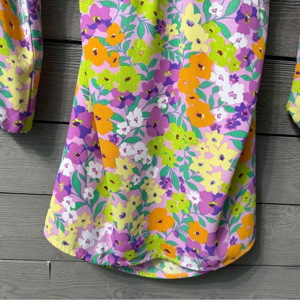 Sanctuary Fresh Garden Vibrant Floral Cutout Mini Dress XS Summer Easter Spring - Picture 11 of 15